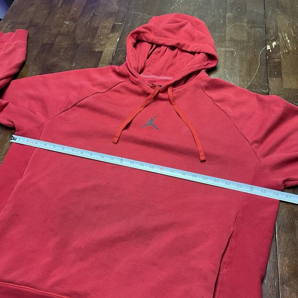 Vintage‎ Y2K Nike Air Jordan Center Jumpman Logo Dri Fit Smoked Hoodie Mens XL